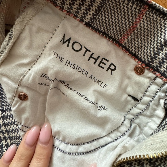 MOTHER The Insider Plaid Ankle Pants - Picture 2 of 6